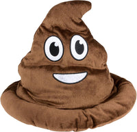 The 💩 Poop Emoji Hat is a hilarious brown hat with a smiling face, perfect as a funny gag gift or a playful party costume accessory.