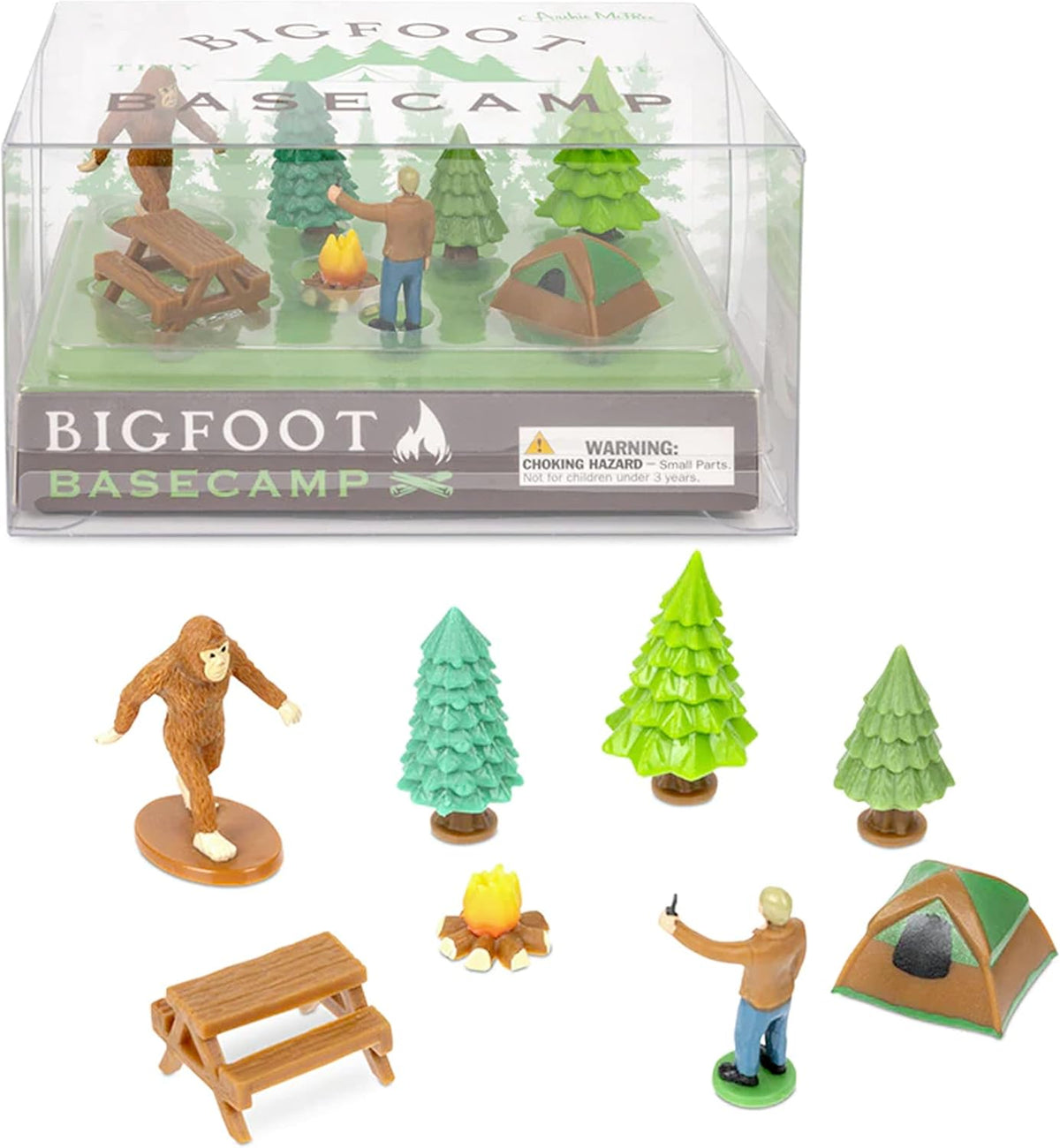 BIGFOOT BASECAMP - Miniature Figurines Toy Art Craft Play Set - Archie McPhee