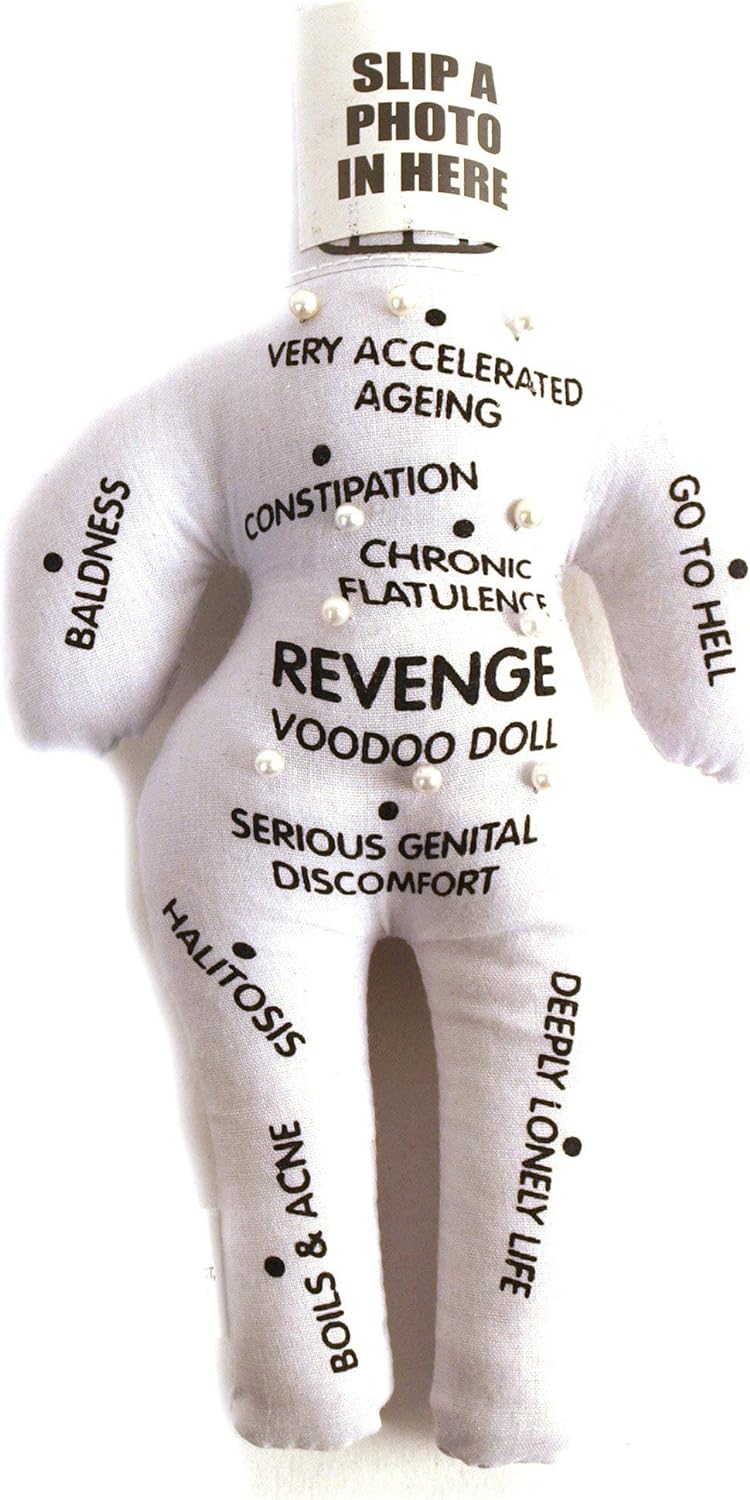 REVENGE Voodoo Doll with Pins ~ Boyfriend Girlfriend Fun Adult Gag Office Gift