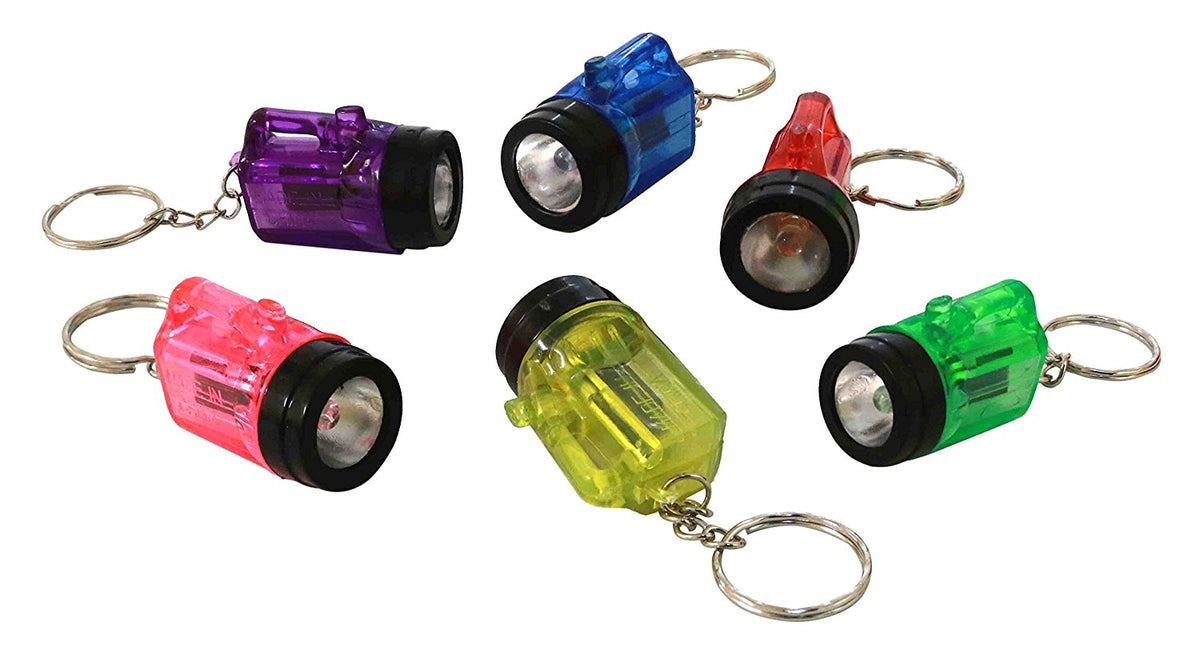 144 porte-clés lampe de poche – Cadeaux de fête amusants (12 douzaines en gros)