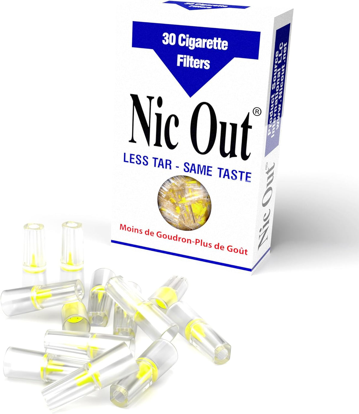 1 Pack Nic Out Cigarette Disposable Smoking Filter Holders (30 filters)