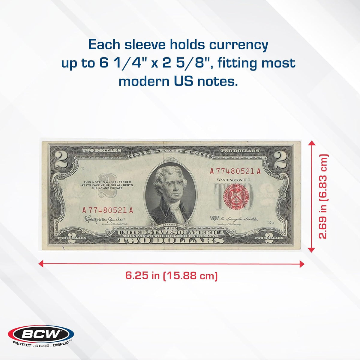 100 Pack - Regular Bill Currency Sleeves - Protect Your NOVELTY MONEY!