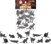 Itty Bitty Black Cats (Bag of 12) - Tiny Figurines Arts & Crafts - Archie McPhee