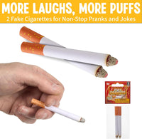 2 JOKE PUFF CIGARETTE - Fake Smoke Magic Trick Gag Prop Costume Accessory Toy