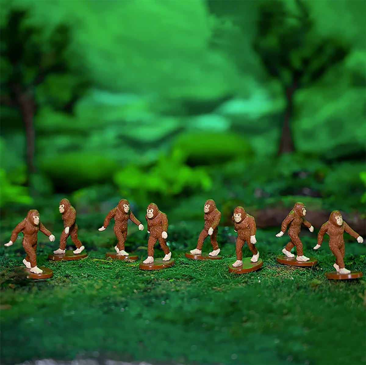 Itty Bitty Bigfoot (Bag of 8) - Mini Sasquatch Figurines - Archie McPhee