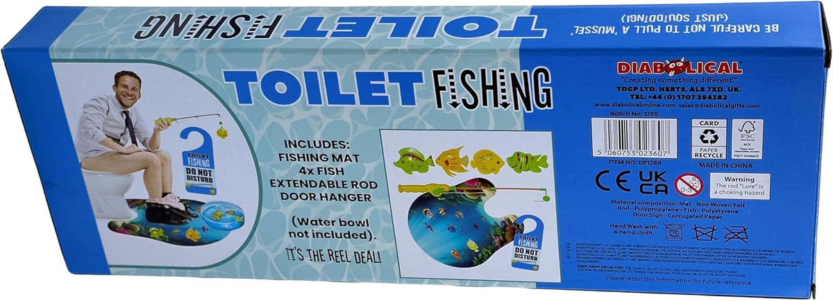 Toilet Fishing Game - Funny Bathroom Gag Gift - Hilarious Potty Time Fishing Toy