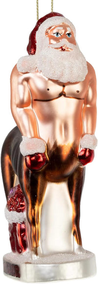 Santaur Ornament - Santa Claus Horse Christmas Hand-Blown Glass ® Archie McPhee