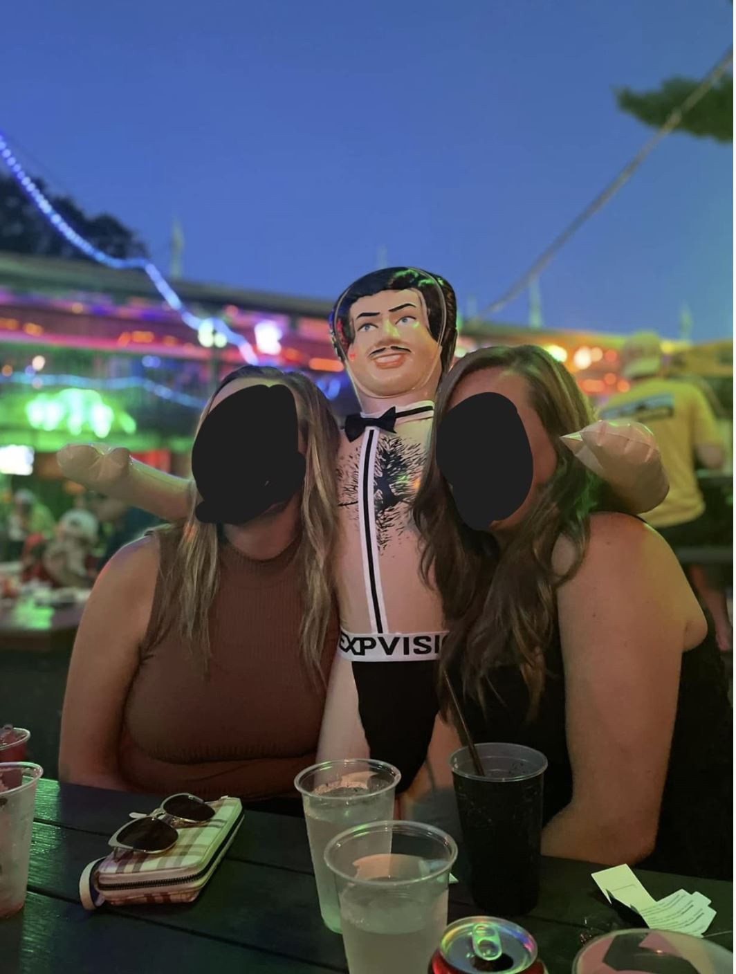 Inflatable Male John Doll Costume for Halloween, Bachelorette Party Gag Blow-Up