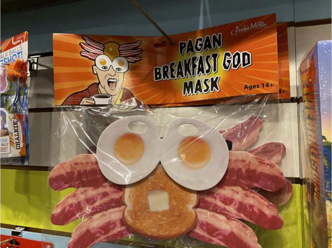 Pagan Breakfast God Mask - Bacon Eggs Toast Costume Party GaG - Archie McPhee