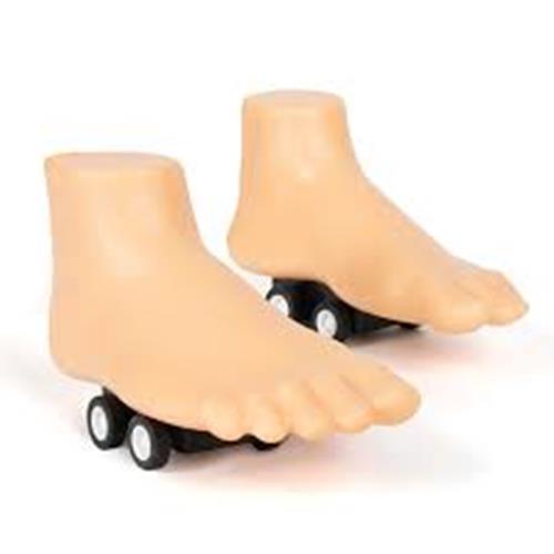 🦶💨 2 Racing Feet Wind-Up Toy Set – Left & Right Foot Pull Back Racers Fun Gag