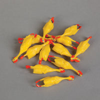 ITTY BITTY Rubber Chickens - 12 Piece Tiny Party Toy Decorations ~ Archie McPhee