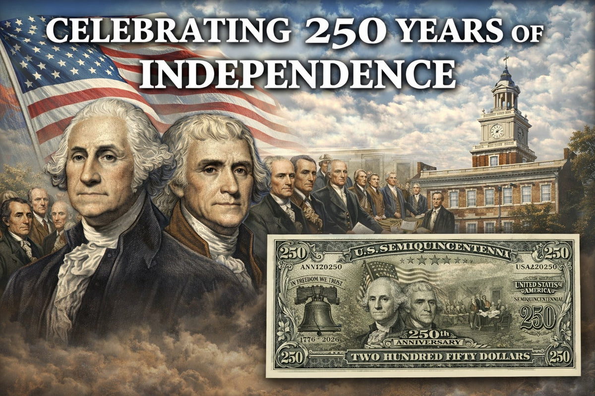 100 U.S. Semiquincentennial 250th Anniversary Commemorative Money Bill Banknotes