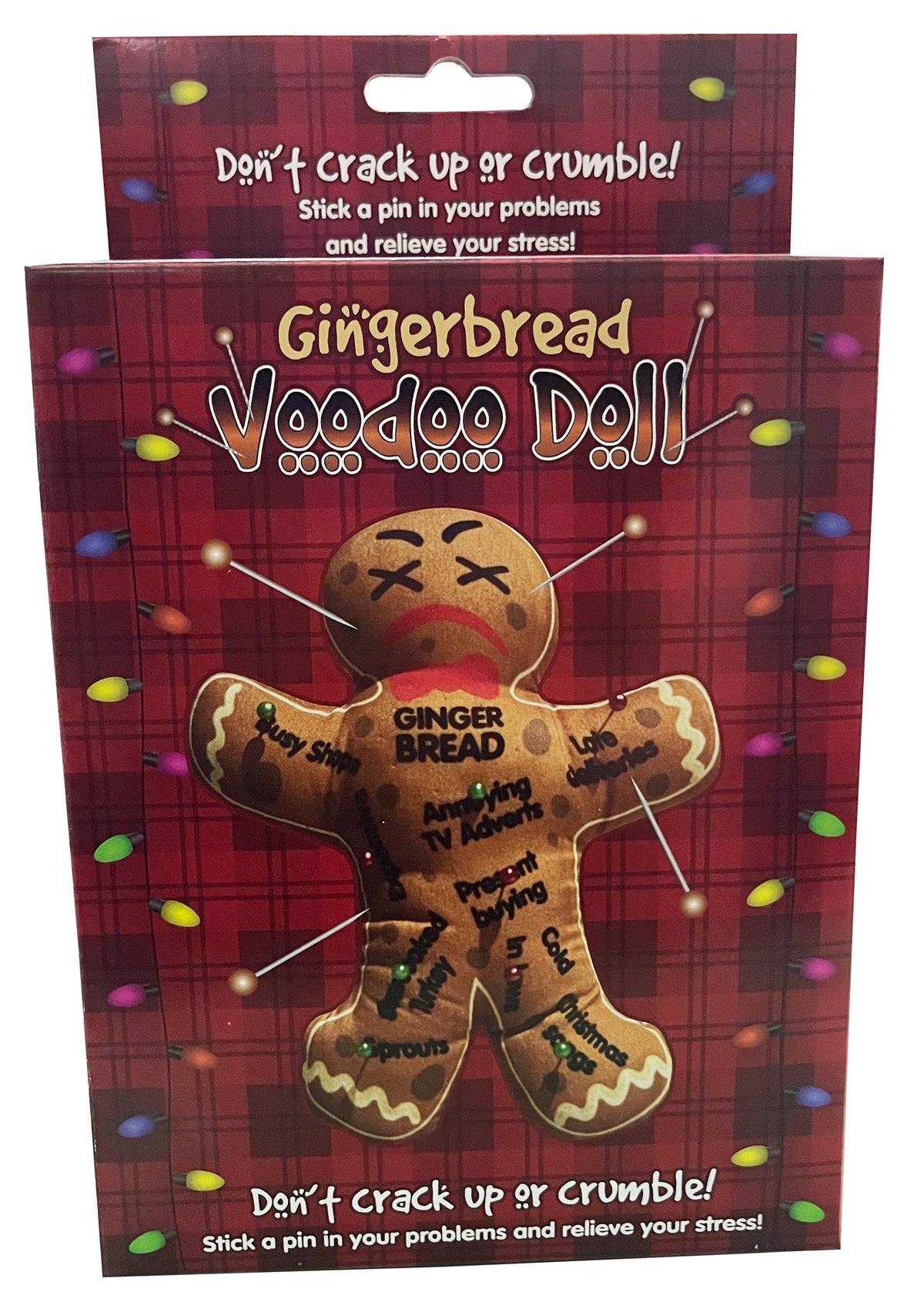 GINGERBREAD Voodoo Doll with Pins ~ Adult Gag Joke Office Toy Holiday Gift