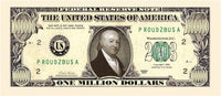 100 TOTAL - Patriot Million Dollar Novelty Money Bills Party Fake Casino Play