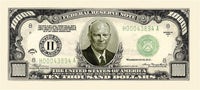 10 TOTAL Eisenhower $10,000.00 Ten Thousand Money Bills Party Fake Novelty Play