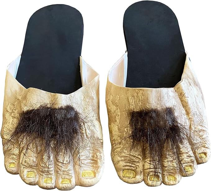 Billy Bob's Big Old Hairy Feet Costume Bigfoot Novelty Slipper Sandals