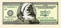 10 - One Million Dollar Bills ~ Christmas Santa Clause Novelty Play Gift Money