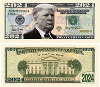 10 TOTAL - President Donald Trump 2024  Novelty Money Bills Party Fake Play Note