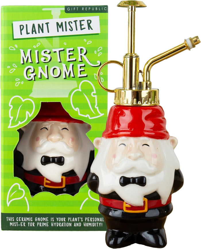Ceramic Gnome Statue Plant Spray Mister  💦 Funny Cute Garden Houseplant Decor