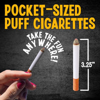 1 cigarro + 1 cigarrillo de broma, paquete de 2, truco de magia de humo falso, combinación de accesorios