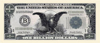 1000 TOTAL - Classic Billion Dollar Eagle Party Novelty Fake Poker Money Bills