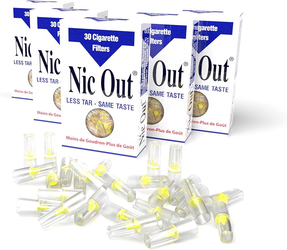 100 Packs Nic Out Cigarette Disposable Smoking Filter Holders (3,000 filters)