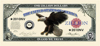 1000 TOTAL - Zillion Dollar Eagle Money Bills Party Novelty Fake Casino Poker