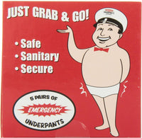 Emergency Underpants Dispenser ~ 5-Pack Underwear Gag Joke Gift ~ Archie McPhee