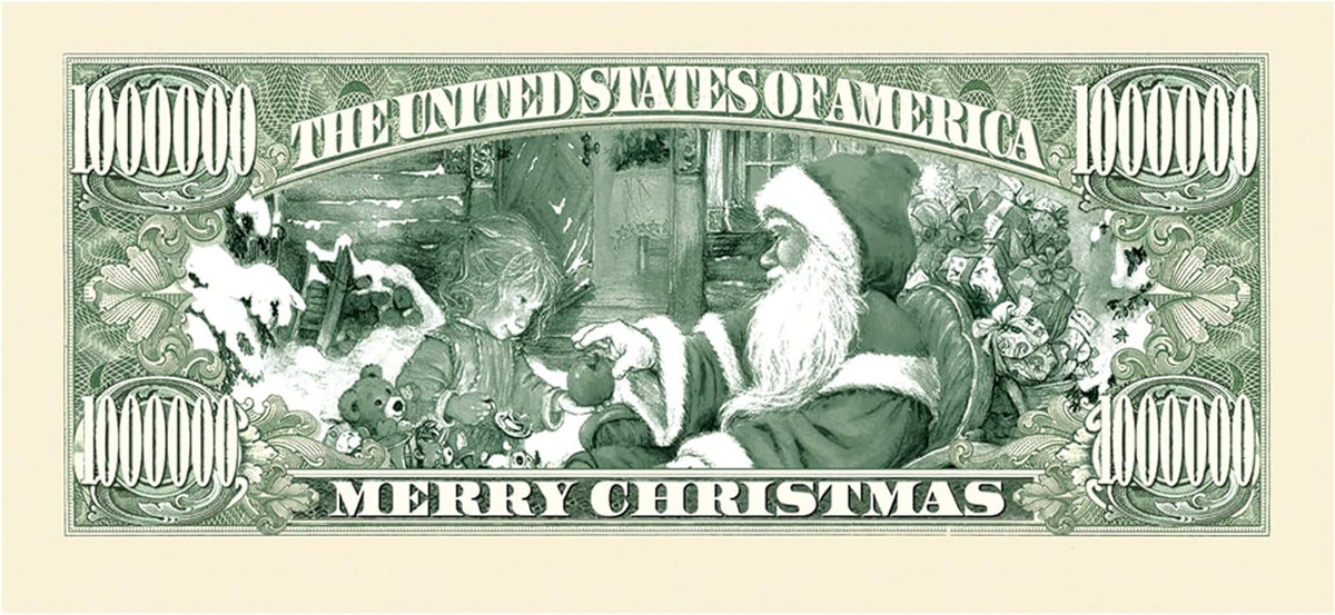 1000 TOTAL - One Million Santa Claus Christmas Holiday Novelty Play Money Bills