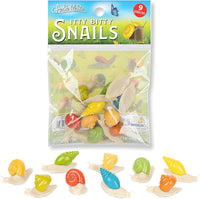 Itty Bitty Snails (Bag of 9) - Mini Garden Figurines Art Crafts - Archie McPhee