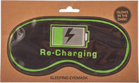 Re-Charging Sleep Mask - Glow in Dark Funny Sleeping Eye Blindfold Soft EyeMask