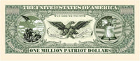 10 TOTAL - Patriot Million Dollar Money Bills Party Fake Novelty Casino Play