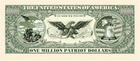 100 TOTAL - Patriot Million Dollar Novelty Money Bills Party Fake Casino Play