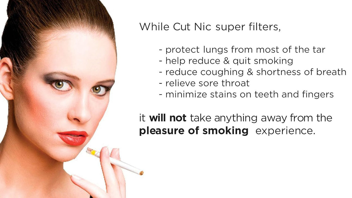 1 PK NEW SMOKE Cigarette Filters = 30 Filters - Lowers Nicotine Nic Out & Tar