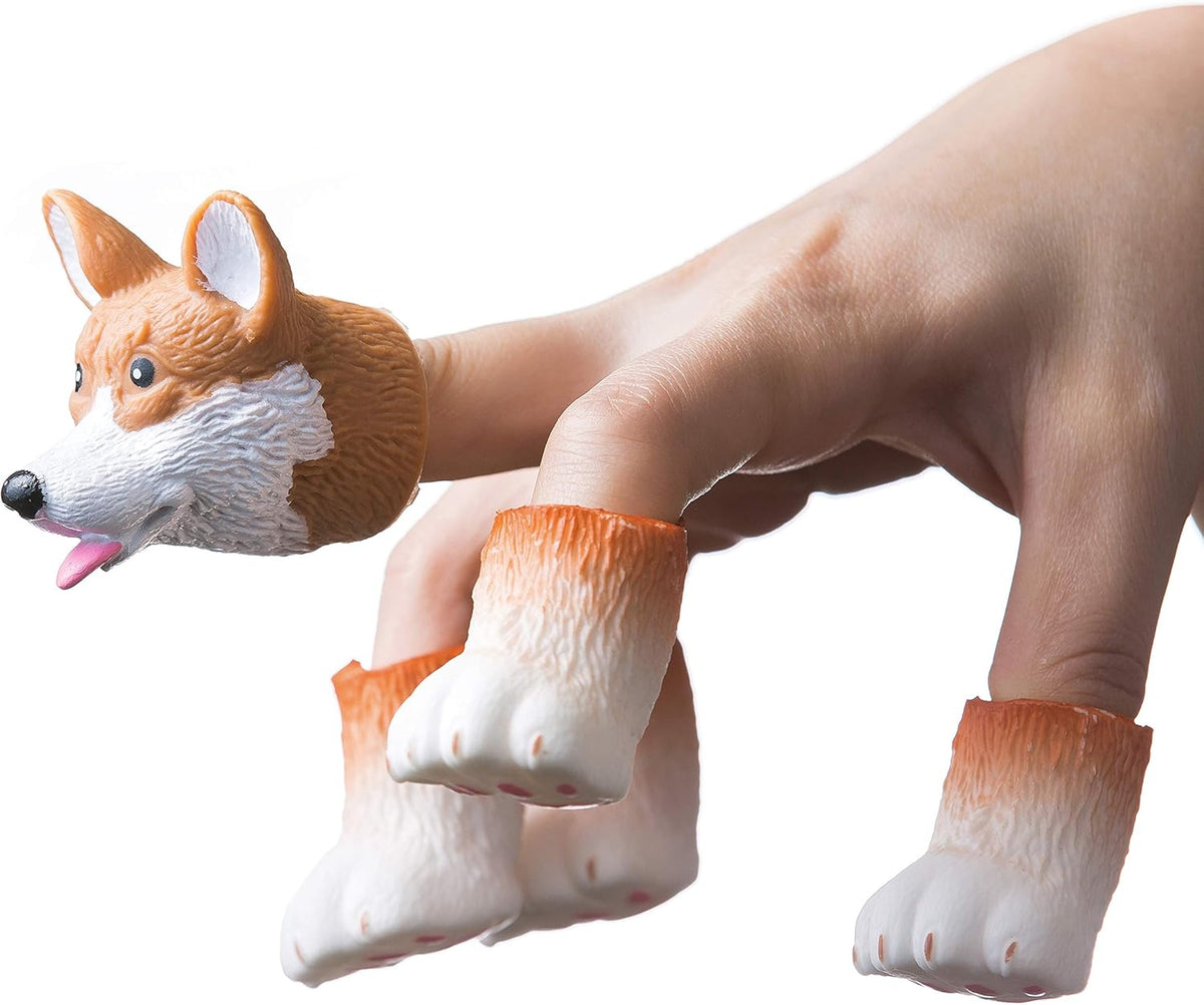 HANDICORGI - Corgi Puppy Dog Finger Tiny Hands Puppet Office Toy - Archie McPhee