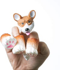 HANDICORGI - Corgi Puppy Dog Finger Tiny Hands Puppet Office Toy - Archie McPhee