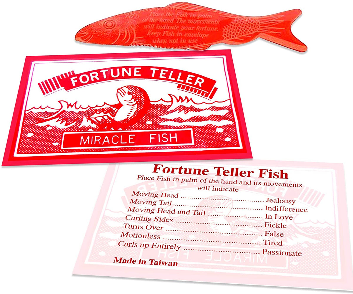 12 Poissons révélateurs de fortune - Miracle Teller Palm Reading - cadeaux de jouets de fête gag