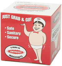 Emergency Underpants Dispenser ~ 5-Pack Underwear Gag Joke Gift ~ Archie McPhee