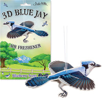 3D BLUE JAY Bird Car Air Freshener -  (Blueberry Scent) - Archie McPhee