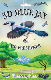 3D BLUE JAY Bird Car Air Freshener -  (Blueberry Scent) - Archie McPhee