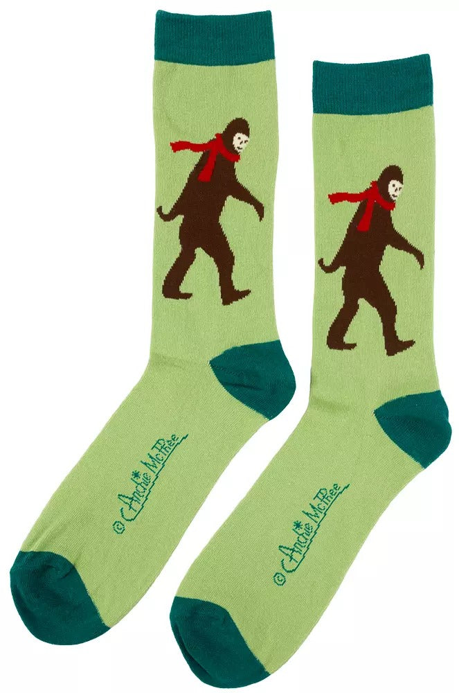 BIGFOOT Socks - Sasquatch Men's Crew Dress Socks Unisex - Archie McPhee