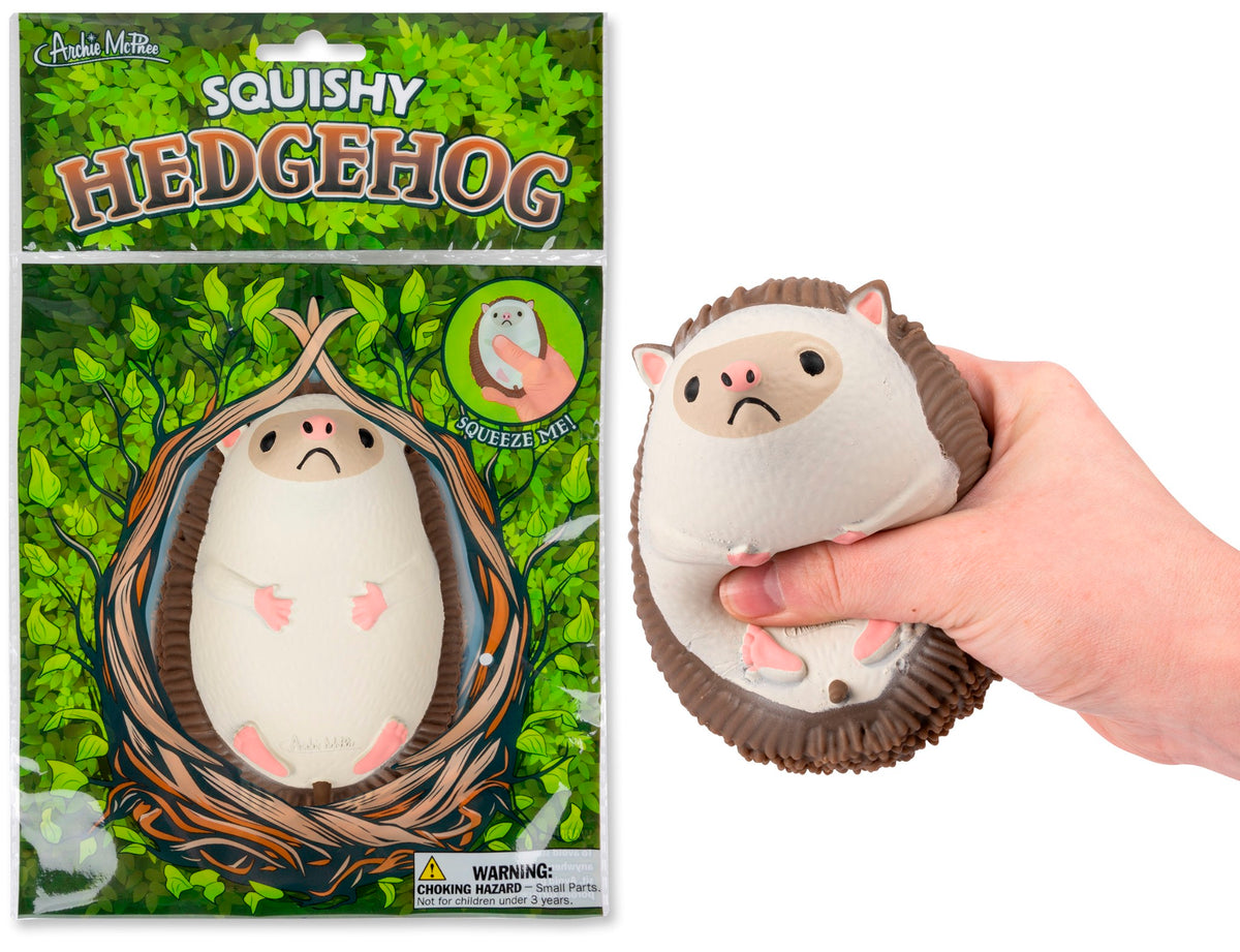 BIG SQUISHY HEDGEHOG - Squish Squeezable Stress Cute Figure Toy - Archie McPhee