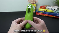 SQUEAK PICKLE - Squeaking Sounds Stress Squeeze Gag Gift Toy - Archie McPhee