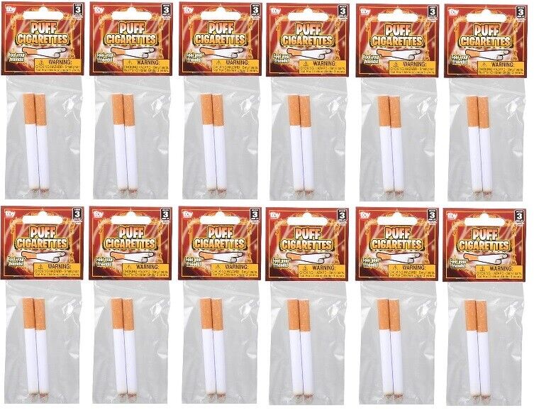 144 JOKE PUFF CIGARETTE - Accesorio de disfraz de truco mágico de humo falso (12 dz)