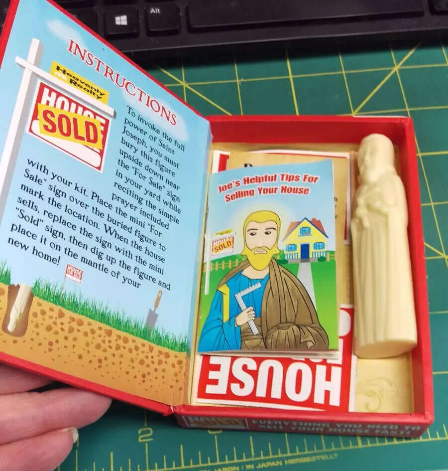 Sell Your House Home Kit w/ Saint Joseph Statue - GOOD LUCK ~ Archie McPhee