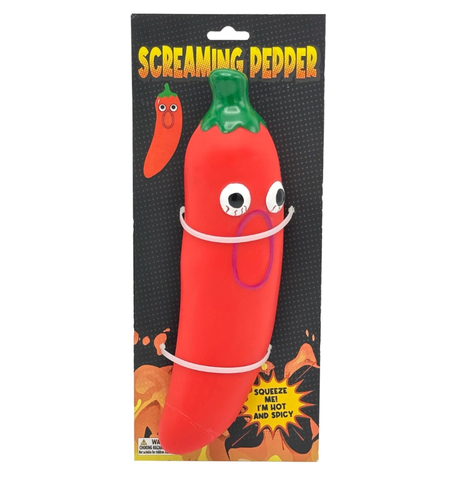 GIANT SCREAMING Red Hot Chili Pepper - Squeeze Gag Toy – Giggle