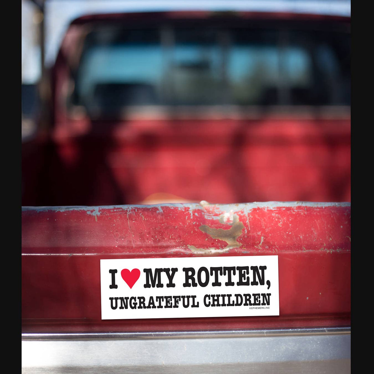 "I ❤️ My Rotten, Ungrateful Children"  Funny Bumper Car Magnet 👀 Made in USA
