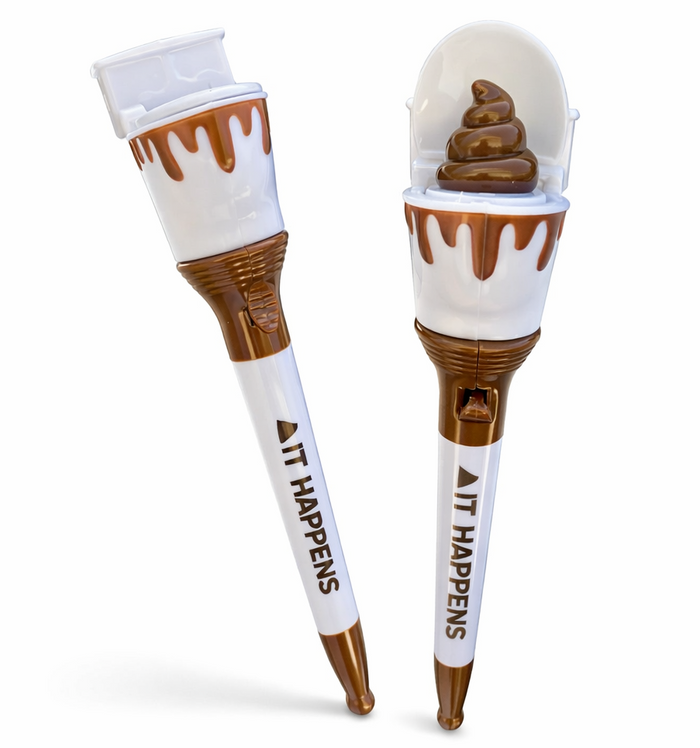 🚽 Toilet Poop Pen – Pop-Up Poo Emoji Gag Gift