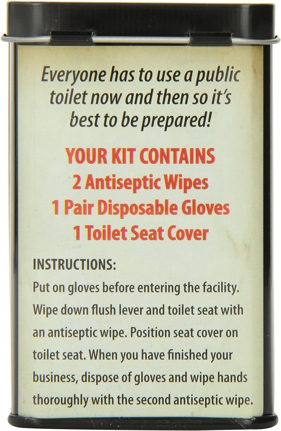 Public Toilet Potty Survival Kit - Funny Bathroom Gag in a Tin - Archie McPhee