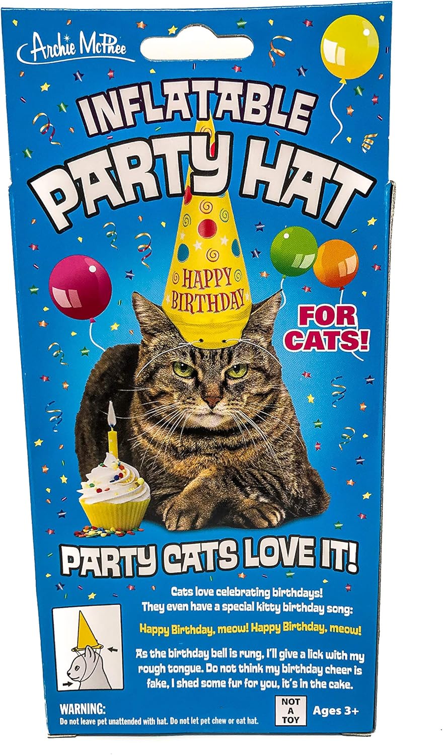 Birthday Inflatable Cat / Dog Party Costume Hat - SO FUNNY! ~  Archie McPhee